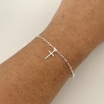 Pulseira com Pingentes Cruz, Trevo e Figa Prata 925 