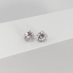 Brinco Solitario Zirconia 9mm Prata 925
