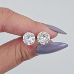 Brinco Solitario Zirconia 9mm Prata 925
