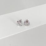 Brinco Solitario Zirconia 7mm Prata 925