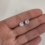 Brinco Solitario Zirconia 7mm Prata 925