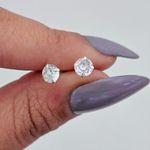 Brinco Solitario Zirconia 5mm Prata 925