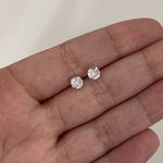 Brinco Solitario Zirconia 5mm Prata 925