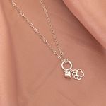 Choker Pata Vazada e Coração Prata 925