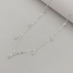 Choker Pingentes Gota Zirconia Cristal 2,5gr Prata 925