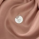 Pingente Redondo Coração com Zirconia Cristal Prata 925