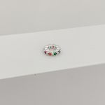 Berloque Separador Zirconia Colorida Prata 925
