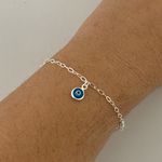 Pulseira com Olho Grego/ Trevo / Figa Prata 925
