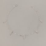 Tornozeleira Pingentes Gota Zirconia 1,8gr Prata 925