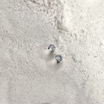 Brinco Solitario Zirconia 3mm Prata 925
