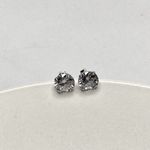 Brinco Solitario Zirconia 4mm Prata 925