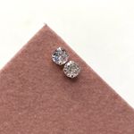 Brinco Solitario Zirconia 4mm Prata 925