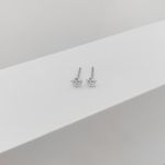 Brinco Estrela Zirconia Cristal 4x4mm Prata 925