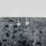 Brinco Estrela Zirconia Cristal 4x4mm Prata 925