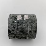 Brinco Prata Legítima 925 Quadrado Zirconia Cristal 8 milímetros