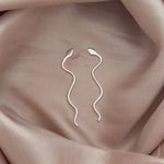 Brinco Prata Legitima 925 Cobra Lisa 