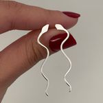 Brinco Prata Legitima 925 Cobra Lisa 