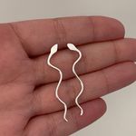 Brinco Prata Legitima 925 Cobra Lisa 