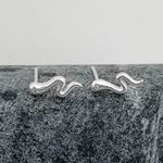 Brinco Prata Legitima 925 Cobra Lisa 1 Ponto Zirconia 