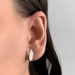 Brinco Prata Legitima 925 Pena Lisa 