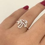 Anel Prata Legitima 925 Coqueiro Vazado