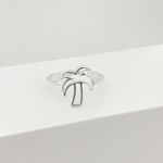 Anel Prata Legitima 925 Coqueiro Vazado