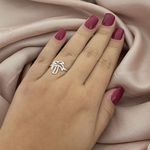 Anel Prata Legitima 925 Coqueiro Vazado