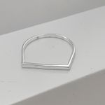 Anel Prata Legítima 925 com Topo Quadrado Liso