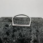 Anel Prata Legítima 925 com Topo Quadrado Liso