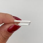 Anel Prata Legítima 925 Quadrado Liso Minimalista e Delicado