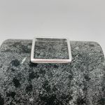 Anel Prata Legítima 925 Quadrado Liso Minimalista e Delicado