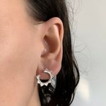 Brinco Prata Legítima 925 Flor Redonda Vazada