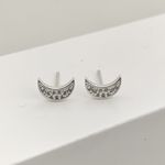 Brinco Lua Cravejado de Zircônia Prata 925