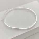 Bracelete Prata Legitima 925 Fio Quadrado 6 milimetros