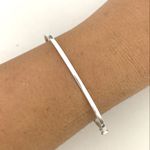 Bracelete Fio Quadrado 2mm Liso Prata 925