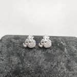 Brinco Prata Legítima 925 Love com Coraçao com Zirconia 