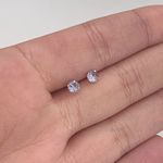Brinco Prata Legítima 925 Baby 5mm Zirconia Roxa 