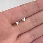 Brinco Prata Legítima 925 Baby Borboleta Origami 