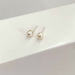 Brinco Prata Legítima 925 Perola 4mm 