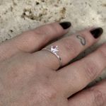 Anel Solitário Prata Legítima 925 Zirconia Rosa Claro 5 milímetros 