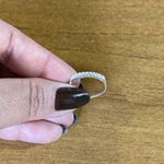 Anel Aparador Prata Legítima 925 Meia Aliança Zirconia Cristal