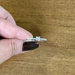 Anel Prata Legitimo 925 Meia Aliança com Zirconia 3 milímetros Cristal 