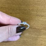 Anel Meia Aliança Prata Legítima 925 com Zirconia de Coração 5 milímetros Cristal