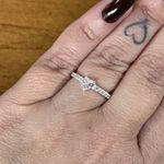 Anel Meia Aliança Prata Legítima 925 com Zirconia de Coração 5 milímetros Cristal