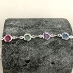 Pulseira Prata Legítima 925 com Zirconias Coloridas 