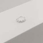 Piercing Prata Legítima 925 Helix com Zirconia Cristal