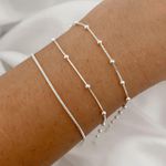 Kit três Pulseiras em Prata 925 Legítima 