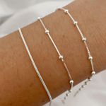 Kit três Pulseiras em Prata 925 Legítima 