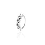 Piercing Prata Legítima 925 Helix com Zirconia Cristal