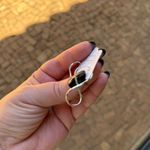 Brinco Argola Infinito Prata Legítima Fio Quadrado 3,5cm Tamanho P Fecho Encaixe